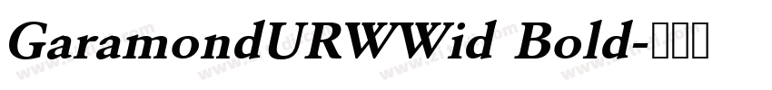 GaramondURWWid Bold字体转换